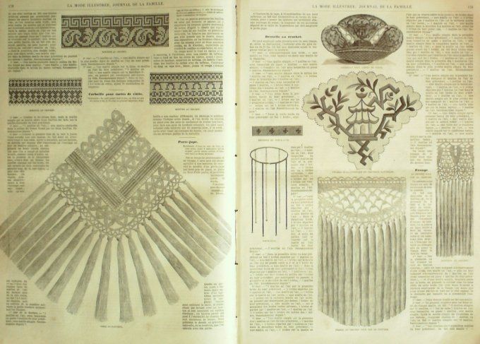 Journal Mode illustrée 1865 # 23 Corsage montant 