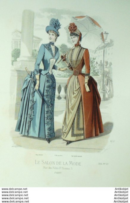 Gravure Mode Salon 1887 #  875 (Old Fashion plate)