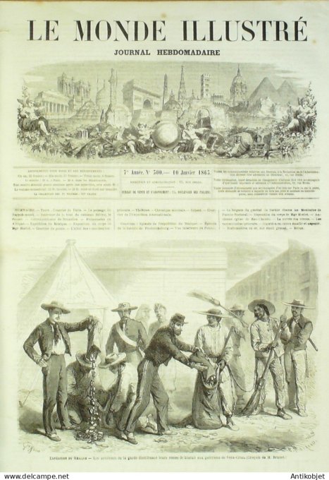 Le Monde illustré 1863 n°300 Mexique Véra-Cruz Puente-Nacional Fredericksburg Etats-Unis