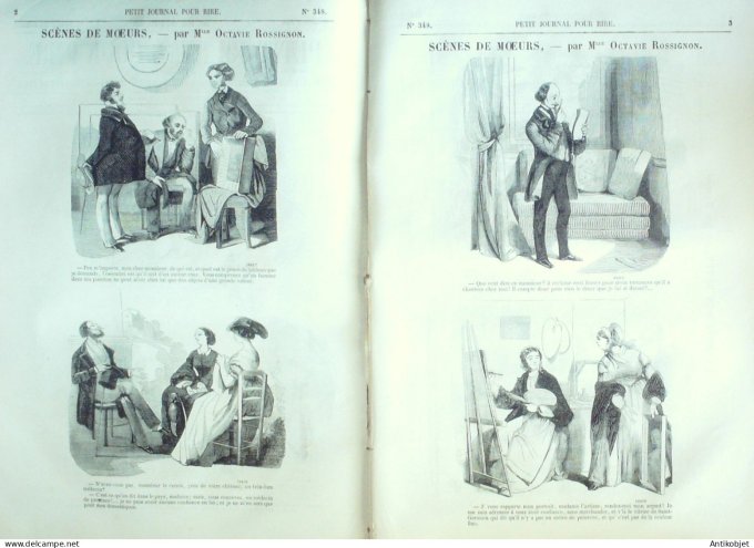 Petit journal pour Rire 1860 # 348 Scenes de moeurs Octave Rossignon