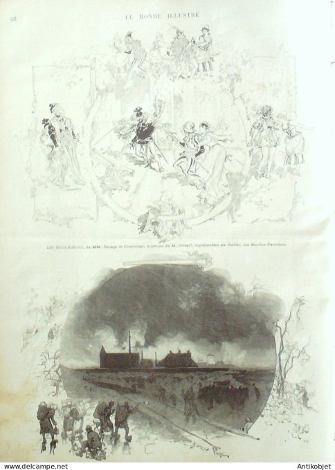 Le Monde illustré 1877 n°1033 Saint-Ouen (93) Turquie Stamboul Allemagne Munich