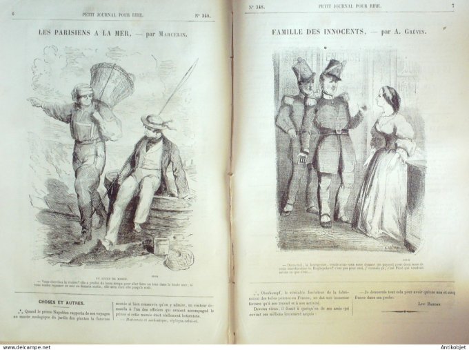 Petit journal pour Rire 1860 # 348 Scenes de moeurs Octave Rossignon