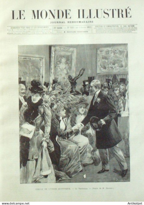 Le Monde illustré 1892 n°1819 Brésil Jangada Perse Mouchir-Ed-Doulé Monaco