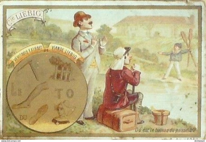 Chromo Liebig Sang  395 Puzzles objets caches II (1893)