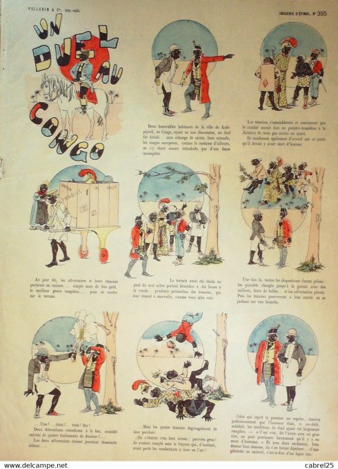 Le Duel Au Congo (Pellerin d'epinal)