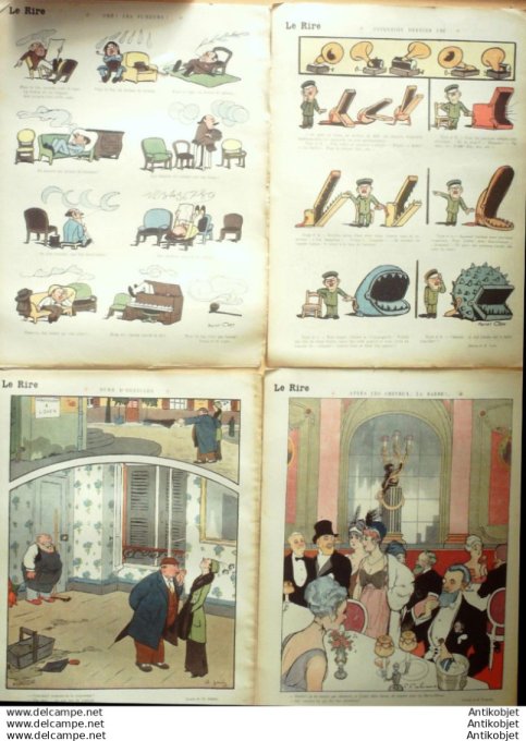 Le Rire 1914 lot 4 revues Laurens Leandre Faivre Laborde Gerbault Mirande Fabian Nollat