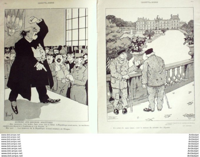 L'Assiette au beurre 1908 # 406 Les Senateurs Poncet Paul
