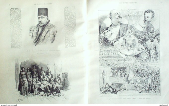 Le Monde illustré 1892 n°1819 Brésil Jangada Perse Mouchir-Ed-Doulé Monaco