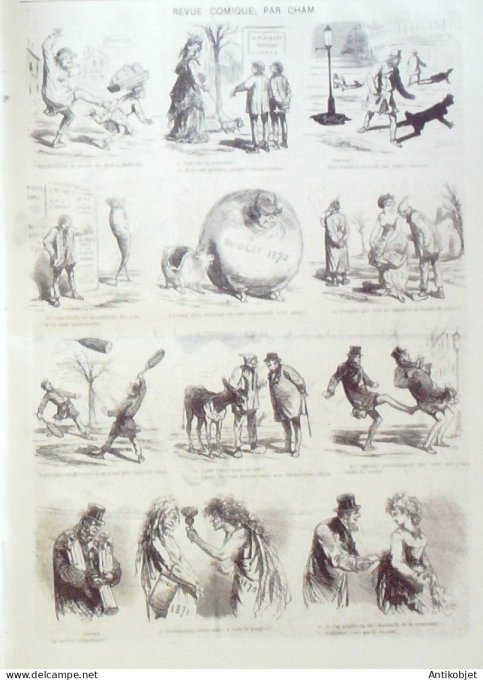 Le Monde illustré 1872 n°773 Montvilliers Bazeilles (55) Antibes (06) Garoupe phare St-Maixent (79)