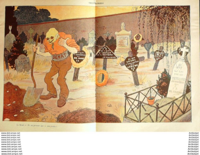 L'Assiette au beurre 1908 # 406 Les Senateurs Poncet Paul