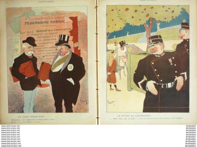 L'Assiette au beurre 1908 # 406 Les Senateurs Poncet Paul