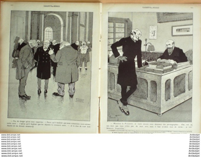 L'Assiette au beurre 1908 # 406 Les Senateurs Poncet Paul