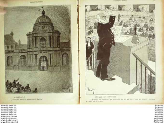 L'Assiette au beurre 1908 # 406 Les Senateurs Poncet Paul