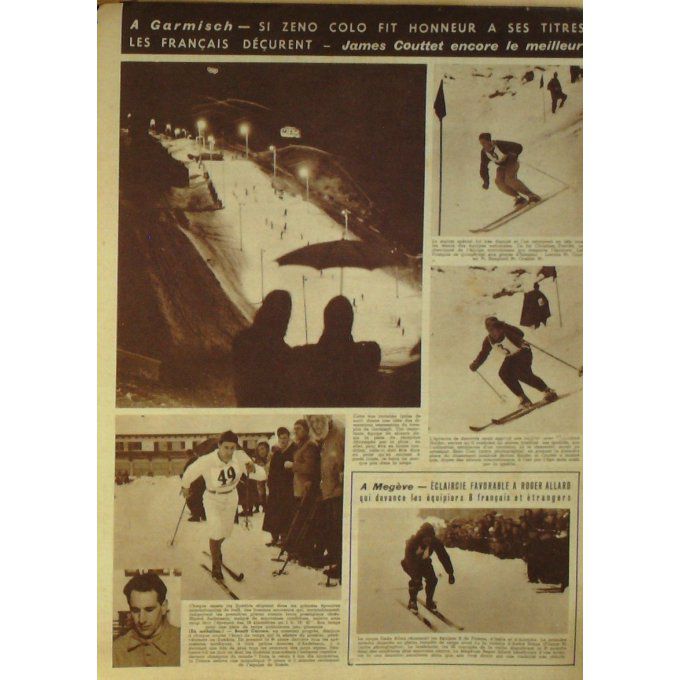 Miroir Sprint 1951 n° 241 22/1 GARMISCH MEGEY VILLANOVA VUYE MUSTAPHAOUI/BINI/MOUSS