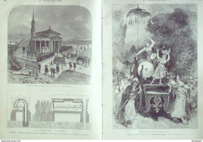 Le Monde illustré 1877 n°1043  Milan Washington Russie St-Pétersbourg