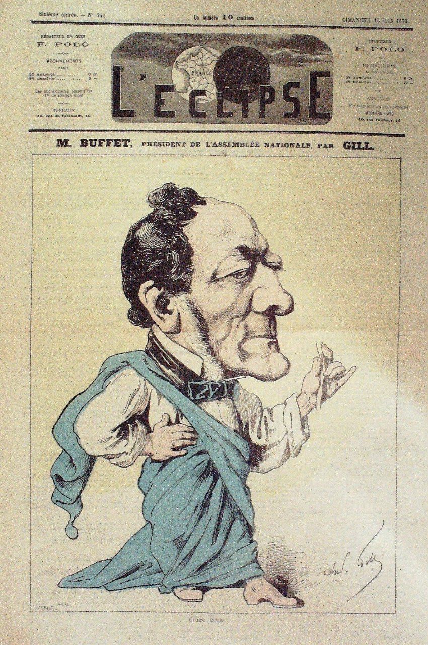 L'Eclipse 1873 n°242 BUFFET Pdt ASSEMBLEE NATIONALE André GILL