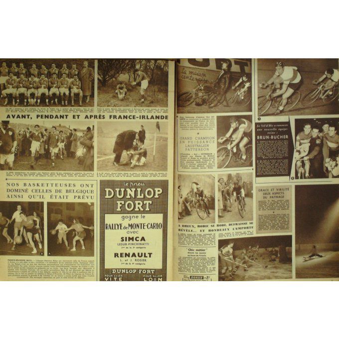 Miroir Sprint 1951 #  242 22 Jan Buche R Humez Snevers Dauthuill E France Belgique Patt