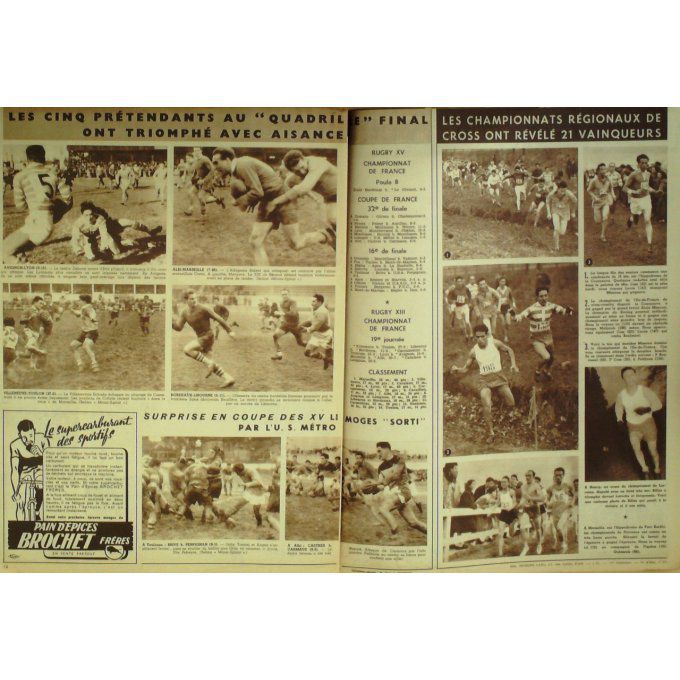 Miroir Sprint 1951 #  242 22 Jan Buche R Humez Snevers Dauthuill E France Belgique Patt
