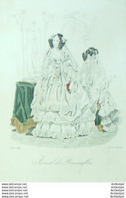 Gravure de mode Journal de Demoiselles 1840 n°08