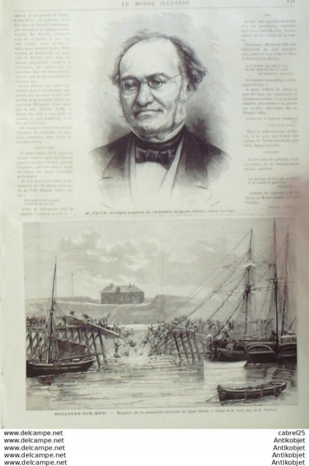 Le Monde illustré 1876 n° 985 Boulogne Sur Mer (62) Rouget De L'isle La Marseillaise Espagne Prise R