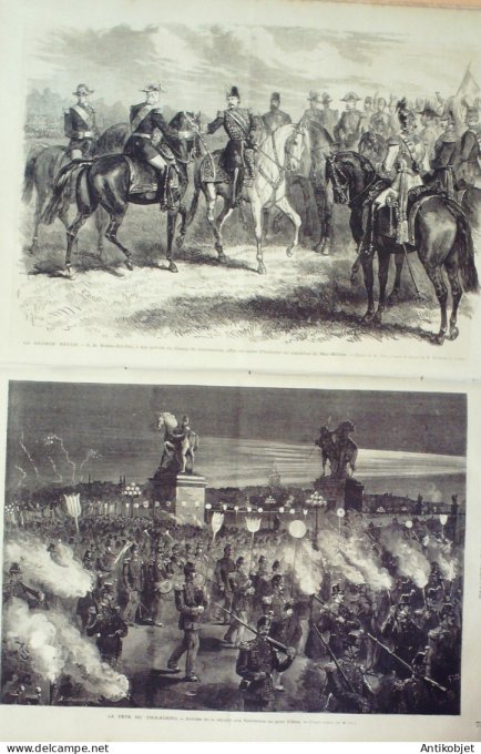 Le Monde illustré 1873 n°849 Versailles (78) Trocadéro fête Shah de Perse