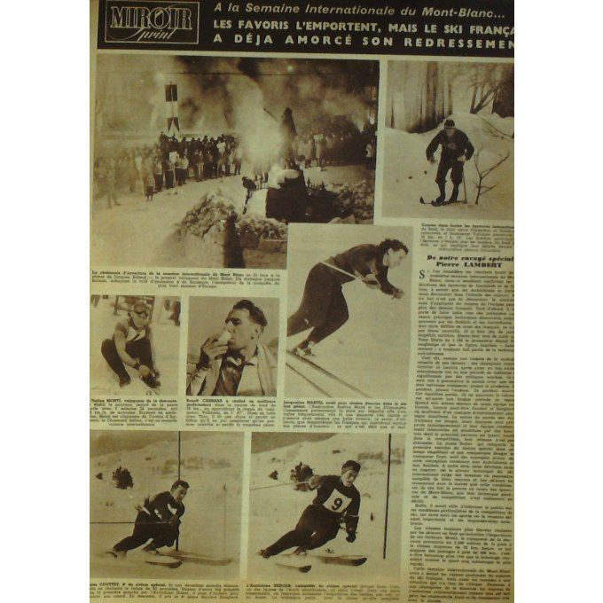 Miroir Sprint 1951 n° 243 5/2 CARRARA COUTTET GODEAU DEHAYE/ARCHAMBAUT SEDAN STANLE