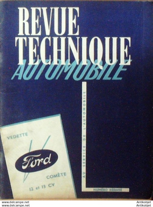R.T Automobile Ford Vedette Comète 12 13cv F492 réédition 103 # 1954