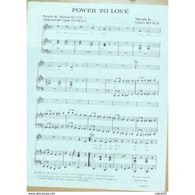 Becaud Gilbert Power To Love 1982