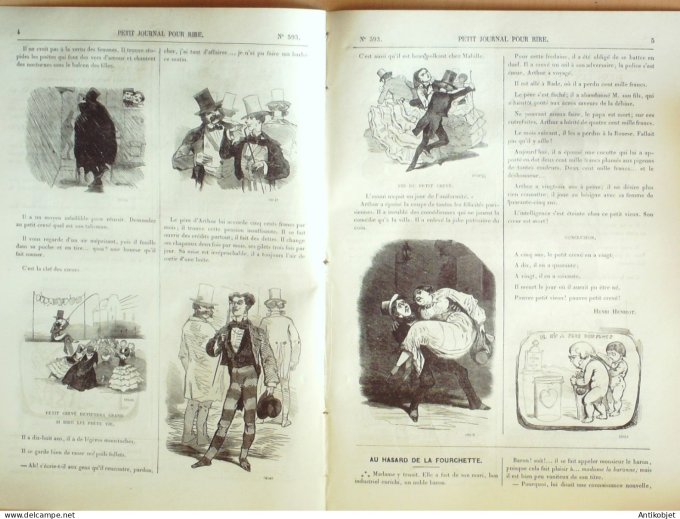 Petit journal pour Rire 1866 # 593 Les petits creves Bertall