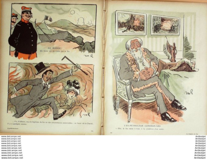 L'Assiette au beurre 1908 # 397 Le congres du feu Maroc Radiguet