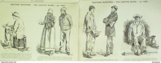 La Caricature 1883 #186 Si Lecrampec était Ministre Draner Gino Sorel Trock