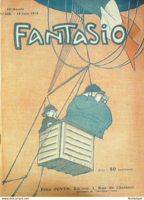 Fantasio 226 1916 Brunelleschi Sesboue Brisgand Roy Touraine Barbier