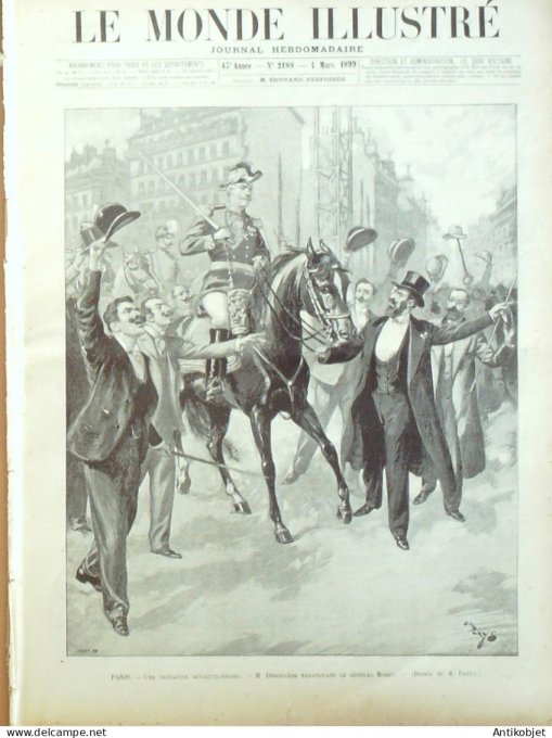 Le Monde illustré 1899 n°2188 Sri Lanka Colombo Kaudy Sèvres (92) Ethiopie