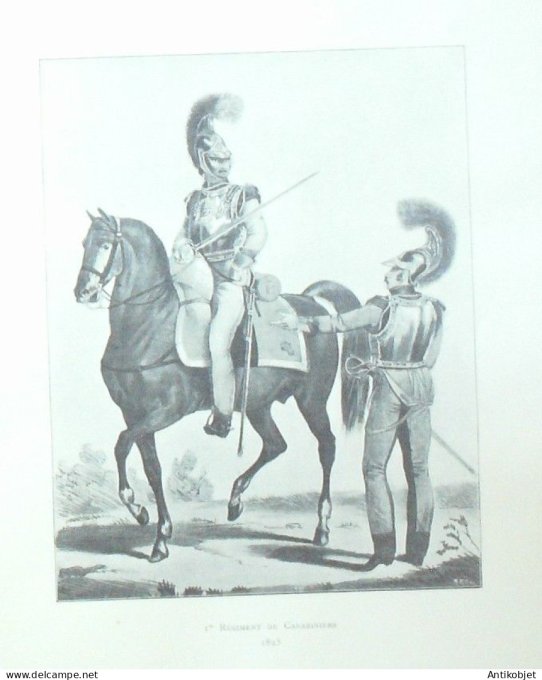 Carabiniers 1er Régiment en 1825 signé Louis Vallet