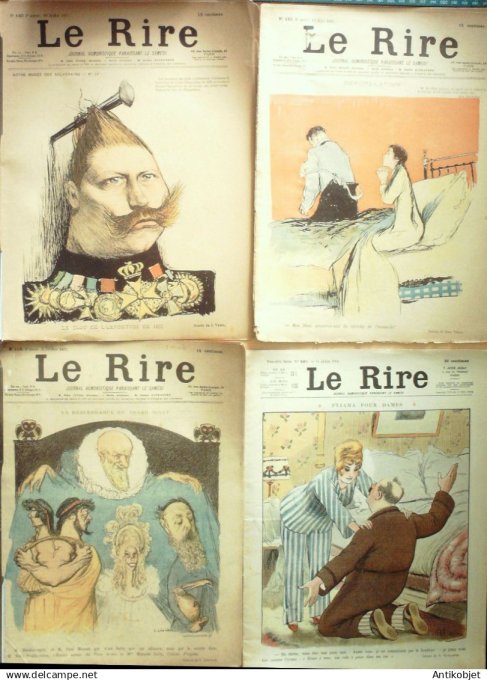 Le Rire 1897 lot 4 revues  Veber Puppett Plumet Genty Leandre Fay Hermann