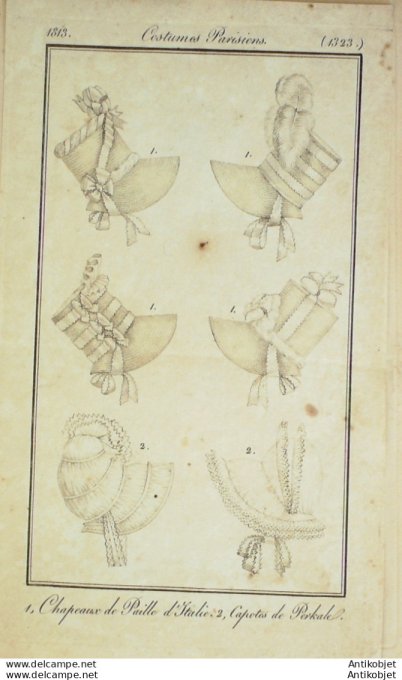 Costume Parisien 1813 # 1323 Capotes de perkale