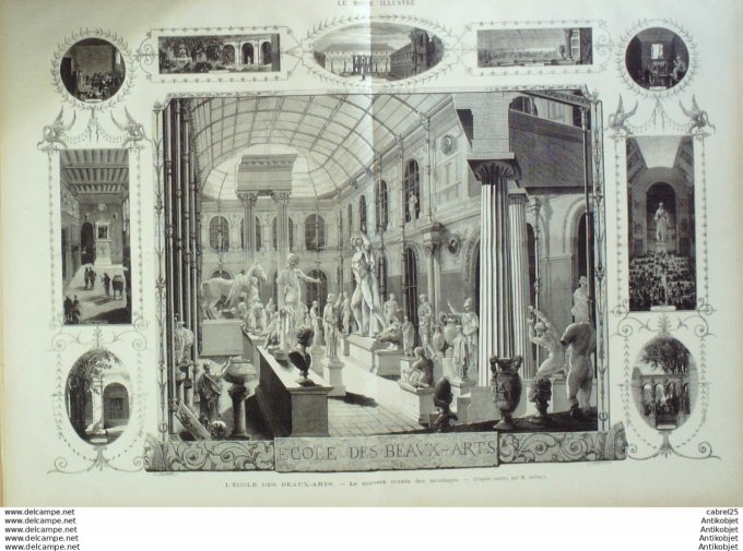 Le Monde illustré 1876 n° 986 Calais (62) Espagne Montejurra Cortijo Moreni Villar Belgique Malines 