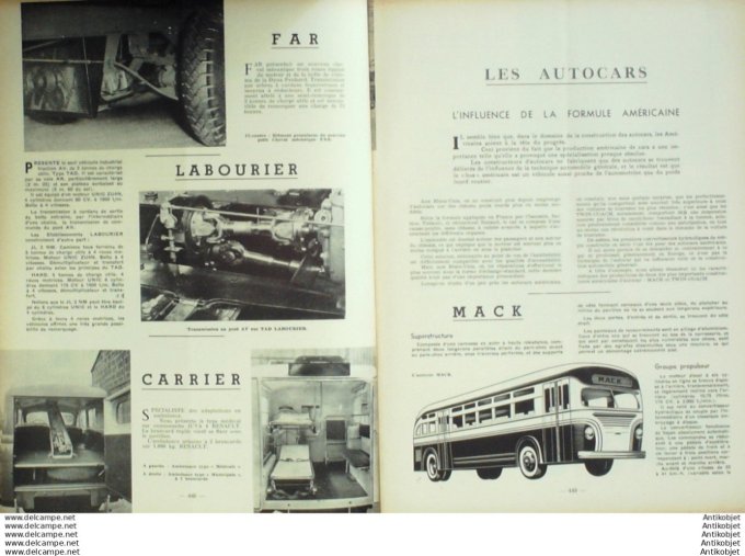 R.T Automobile Peugeot DMA Autocars Benne basculantes 43 # 1949