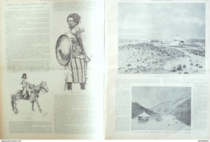 Le Monde illustré 1899 n°2188 Sri Lanka Colombo Kaudy Sèvres (92) Ethiopie