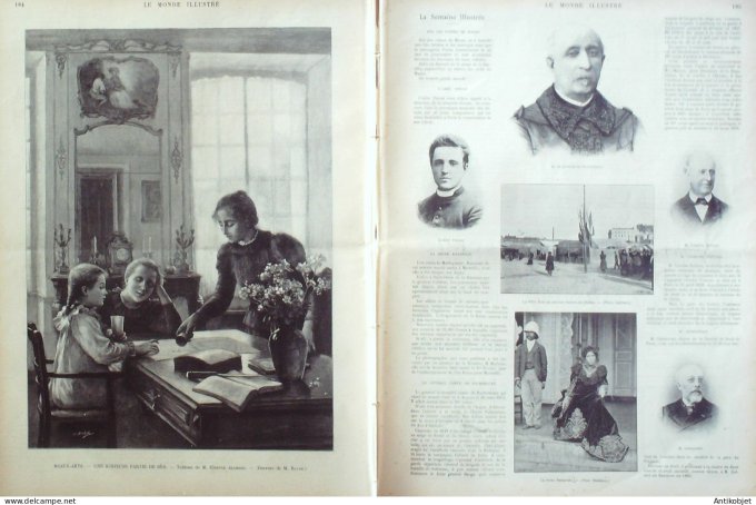 Le Monde illustré 1899 n°2188 Sri Lanka Colombo Kaudy Sèvres (92) Ethiopie