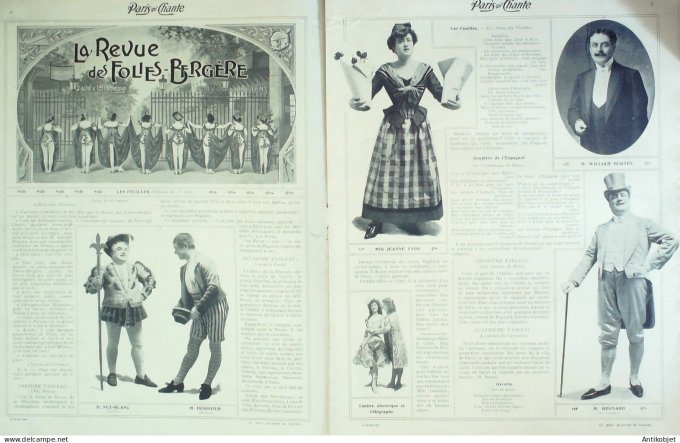 Paris qui chante 1905 n°106 Regnard Burtey Miranova Montoya Symiane Balletta