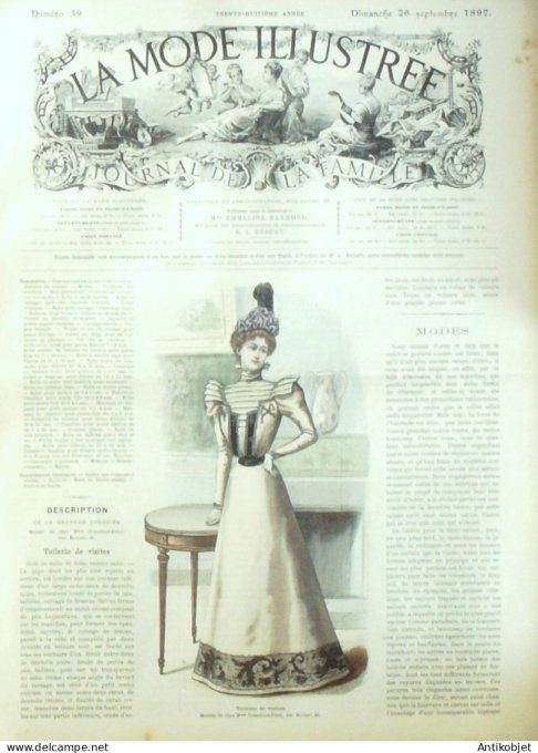 La Mode illustrée journal 1897 n° 39 Toilette de visites