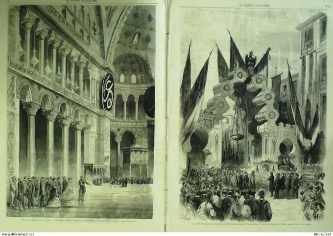 Le Monde illustré 1869 n°656 La Réunion Mafat de St-PaulTurquie Constantinople Pera Unkiad Skelassi 