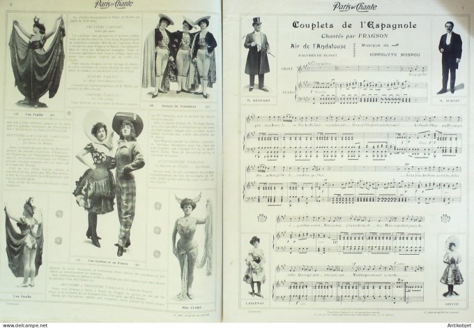 Paris qui chante 1905 n°106 Regnard Burtey Miranova Montoya Symiane Balletta
