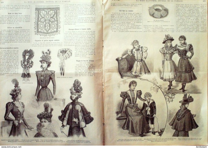 La Mode illustrée journal 1897 n° 39 Toilette de visites
