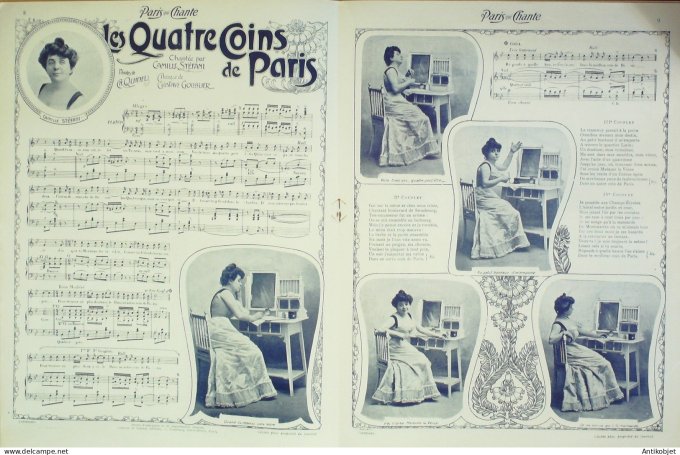 Paris qui chante 1903 n° 12 Judic Nibor Stefani Galipaux Dianette Honoré