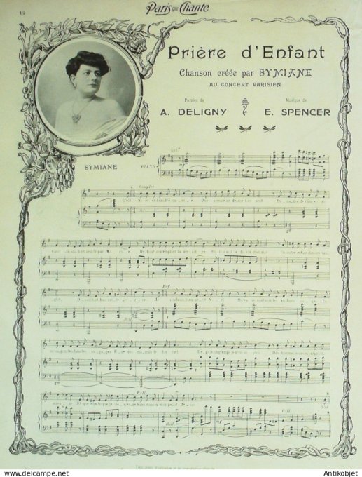 Paris qui chante 1905 n°106 Regnard Burtey Miranova Montoya Symiane Balletta