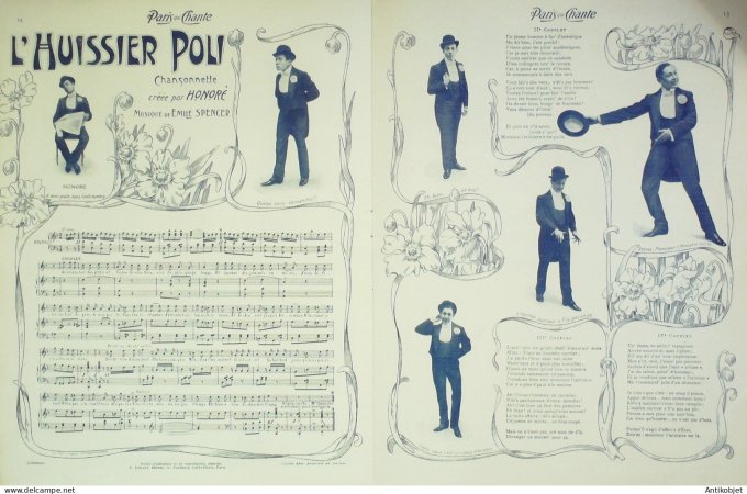 Paris qui chante 1903 n° 12 Judic Nibor Stefani Galipaux Dianette Honoré