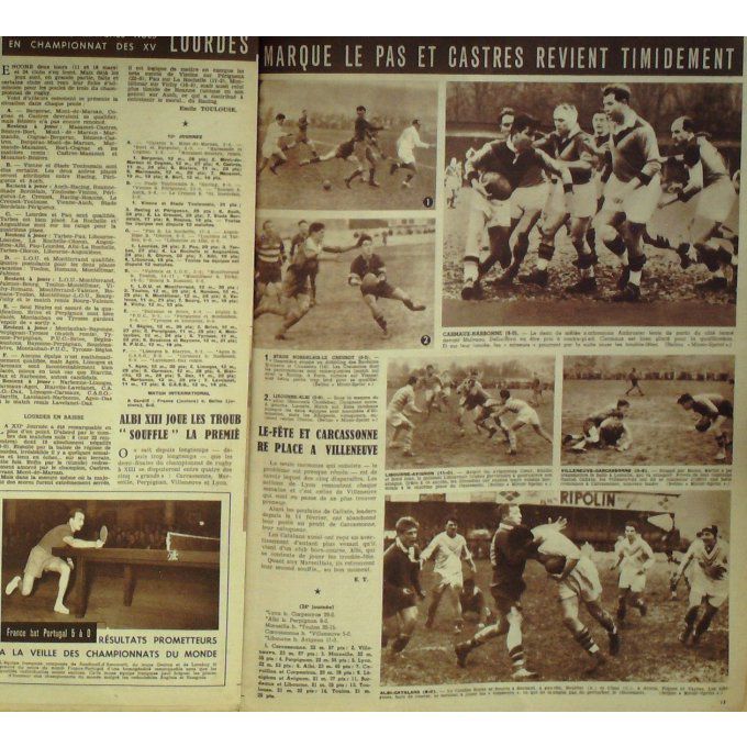 Miroir Sprint 1951 #  247 5 Mar Patterson Morettini Carrara Lapebie Verdeun 6j Paris