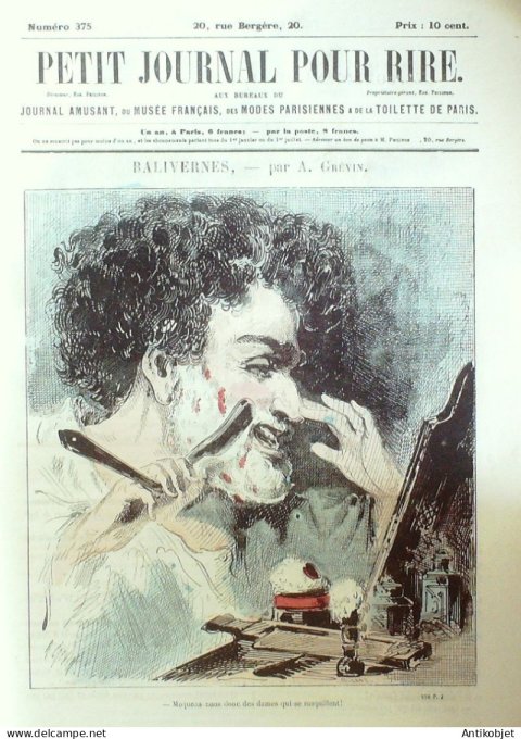 Petit journal pour Rire 1862 # 375 Les Comediens de societes Marcelin